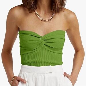 Amazon Strapless Twist-Front Top
